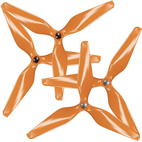 MAS 3-Blade Upgrade Propellers for 3DR Solo with Built-in Nut in Orange - x4 in Set