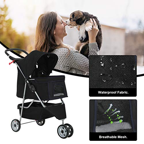 2 BestPet+Stroller+Wheels+Folding+Carrier