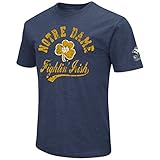NCAA Colosseum Men's Vintage Retro Dual-Blend T-Shirt-Notre Dame Fighting Irish-Navy-Large
