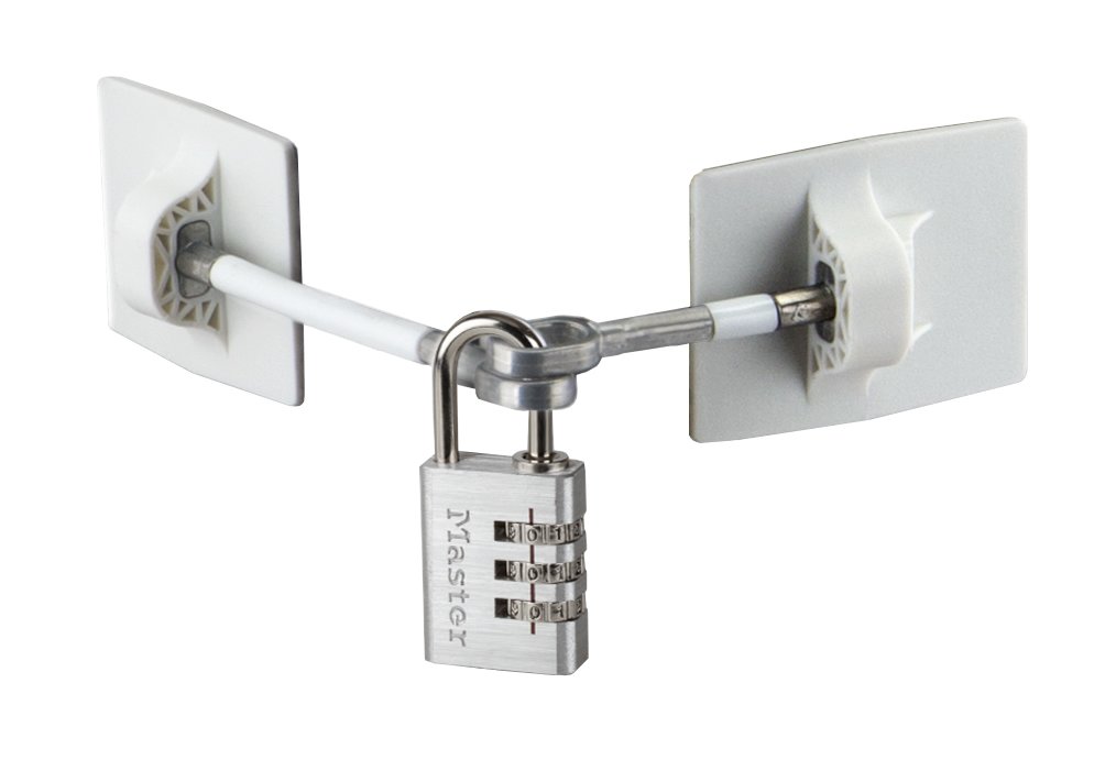 Refrigerator Door Lock with Combination Padlock Black Combination Lock Computer Security
