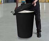 OptiProducts Black 50L Heavy Duty Plastic Bin with Locking Lid view 6