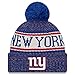New Era Knit New York Giants Biggest Fan Redux Sport Knit Winter Stocking Beanie Pom Hat Cap NFL