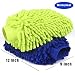 Car Wash Mitt 2 Pack - Extra Large Size Clean Tools Kits- Premium Chenille Microfiber Winter Waterproof Cleaning Mitts - Washing Glove with Lint Free & Scratch Free primary