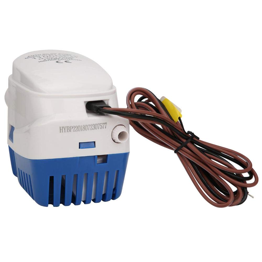 Keenso Bilge HYBP2-G1100-02, Automatic Bilge Pumps Water Yacht Pump Miniature Sewage Self-Priming High Submersible 24V Diving