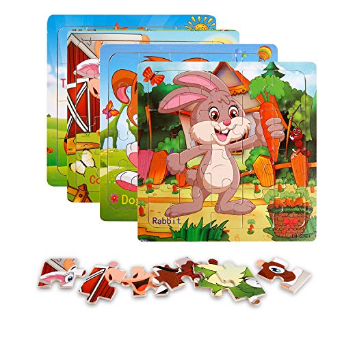 image for Tohibee Toddler puzzles Wooden Jigsaw Puzzles for Toddlers 1 2 3 Years