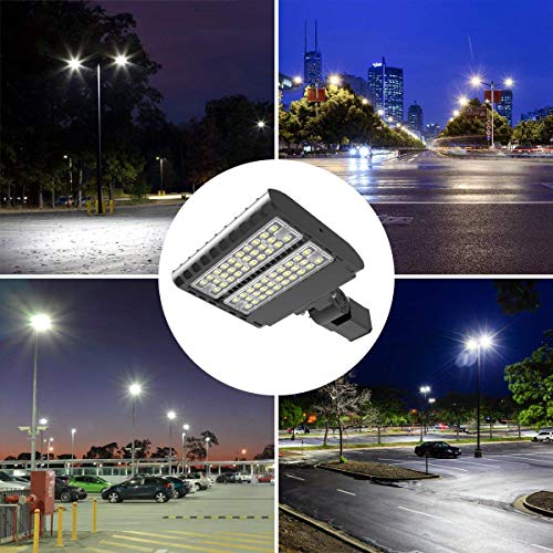 Adiding LED Parking Lot Lighting 150 Watt Street Area Shoebox Pole Light with Photocell Sensor Slip-Fitter Mountings 130Lm/W Daylight 19500LM 5700K Bright White IP66 UL DLC Listed - Thumbnail 2