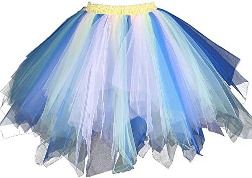 MsJune Women's 1950s Vintage Petticoats Crinolines Bubble Tutu Dance Half Slip Skirt