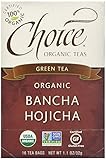 Choice Organic Bancha Hojicha Roasted Japanese Green Tea, 16 Count