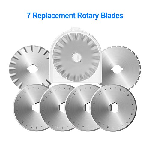 image for 45mm Rotary Cutter Set, AGPtEK Rotary Cutter with 7 Replacement Rotary
