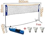 SoBuy Height Adjustable Tennis Nets, Badminton Net,with stand / frame,includes Fastening Devices, SFN03,Lengthen:196.8inch
