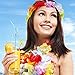 LoveS 18pcs Hawaiian Ruffled Flower Leis and 18pcs Hawaiian Flower Hair Clips for Beach Theme Party, Birthday