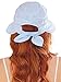 Simplicity Women's Sun Hats Sun Visor Hats Women Large Brim Summer UV Protection Beach Cap Womens Visor Ponytail Hat Blue