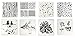Hyamass 17pcs Mix Pattern Square Shape Hollow Out Painting Stencils Drawing Templates