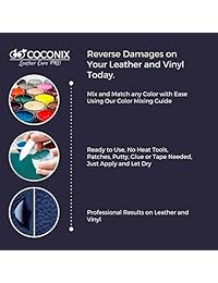 Coconix Kit de reparación de cuero y vinilo, restaurador de tu sofá, asiento de automóvil y tu chaqueta, instrucciones súper fáciles para combinar con cualquier color (pueden no estar en español), restaura cualquier material, cuero genuino, italiano, pega