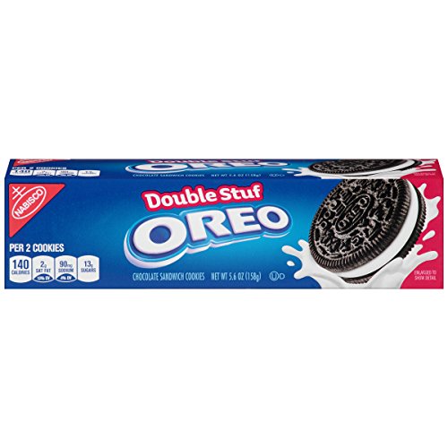 OREO Double Stuf Chocolate Sandwich Cookies, 12 Packs (5.6 oz) (Best Oreo Cookie Recipe)