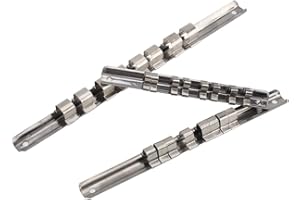 Stainless Steel 8 Positions Socket Rack Storage Rail Tray Holder Organizer for Garage Workshop