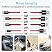 ivoler USB C Cable (USB 3.0), [4 Pack:3FT 6FTx2 10FT] Fast Charging Braided Nylon USB-A to USB C Type C Charger Cables Cord for Samsung Galaxy S10 S10e Note 10 9 S9 S8 Plus Switch (Black Red)