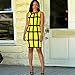 Womail Casual Party Cocktail Club Pencil Sheath Dress Black for Ladies (XL, Yellow)