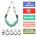ReignDrop Baby Teething Necklace for Mom, Silicone Baby Teether Necklace for Teething Pain Relief In Babies and Toddlers, Sturdy and Stylish Chewable Necklace for Boys and Girls  (Mint,Grey,Ivory)
