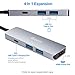 Beeasy USB C Adapter,Type C hub with 4k HDMI Video Output,Power Delivery (PD) Charging Port,2 USB 3.0,Multi Ports for MacBook Pro 2016/2017 Mac,More USB C Device (Space Gray)
