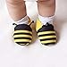 Delebao Baby Infant Toddler Cartoon Rubber Sole Crib Shoes Slippers Prewalker 3-24 Months (12-18 Months, Bee)