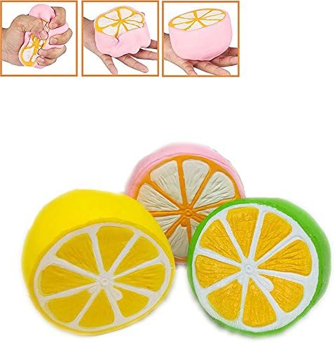 ST2 Jumbo Colossal Squishies Lemon, Soft Slow Rising Large Kawaii Squishy Charms, Hand Pillow Toy, Jumbo Squishy Kids Decompress Toys, 4.3 inches