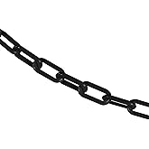 Mr. Chain Plastic Barrier Chain, Black, 1.5-Inch Link Diameter, 25-Foot Length (30003-25)
