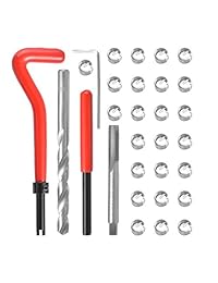 Rocaris - Kit de reparación de roscas, 30 unidades, M8 x 0.049 in, kit de inserción de reparación de rosca, juego de herramientas de mano compatible para reparación automática