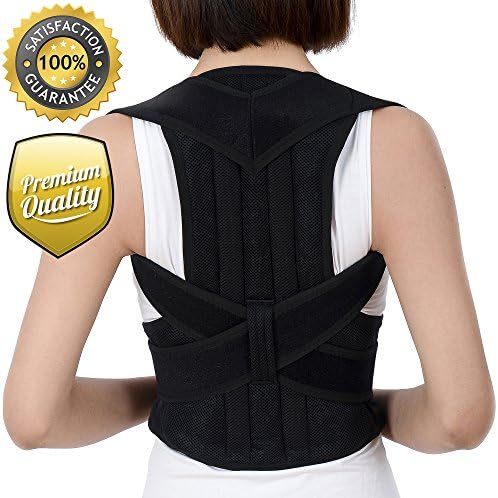 Tigoof Back Posture Corrector, Adjustable Clavicle &amp; Shoulder Support Brace For Men &amp; Women Posture Brace to Improve Bad Posture, Thoracic Kyphosis, Shoulder Alignment, Upper Back Pain Relie Size L