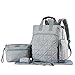SoHo Kenneth Diaper Backpack 6Pc Set Tote Bag, Gray