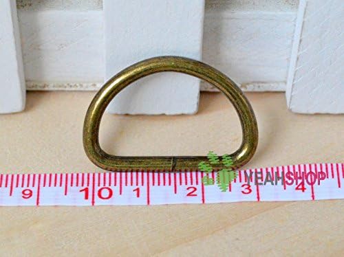 Antique Brass Metal D Rings - Outer 32mm / Inner 25mm - 10 PCS (DR10)