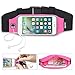 smartlle Fanny Pack, Running Belt, Waist Bag/Holder for Women & Men for iPhone Xs Max, XR, XS/X, 8/7/6s Plus, 6/SE, Samsung Galaxy S10/S9/S8 +/ Note 9/8, Moto, LG, Pixel. Gym Workout Fitness Gear Pink