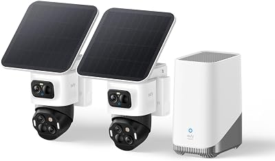 anker eufy SoloCam S4 Cámara Solar 3‑Lentes PTZ 4K Exterior, Kit 2+1