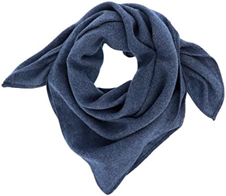 Women's Wool Feel Square Bandana Turban Chemo Head Scarf Hair Cover Sleep Turban Neckerchief-Jean Blue