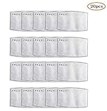 20Pcs Children Kids PM2.5 N95 Activated Carbon Filter Face Mask Filters Breathing Insert Protective Mouth Mask Filter