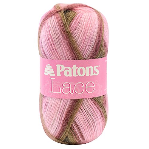 Patons Lace Yarn - (2) Fine Gauge  - 2.5 oz -  Woodrose -   For Crochet, Knitting & Crafting