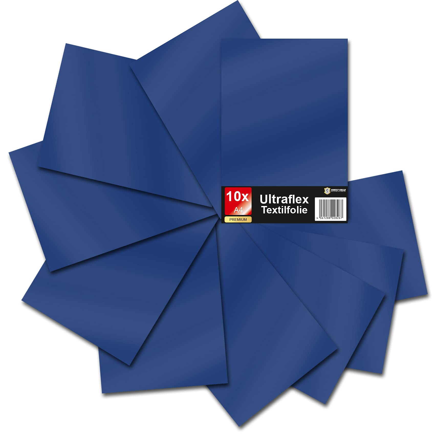 Ultraflex S Textile Film for Plotter 61 Colours DIN A4 Sheet 30 x 20 cm Plotter Film Matte on Fabrics Clothing T-Shirt Film Flex Film DIY Accessories (40 Royal Blue, Set of 10)