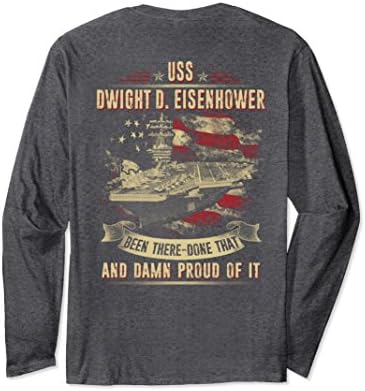 Unisex USS Dwight D. Eisenhower (CVN-69) T-shirt XL: Dark Heather