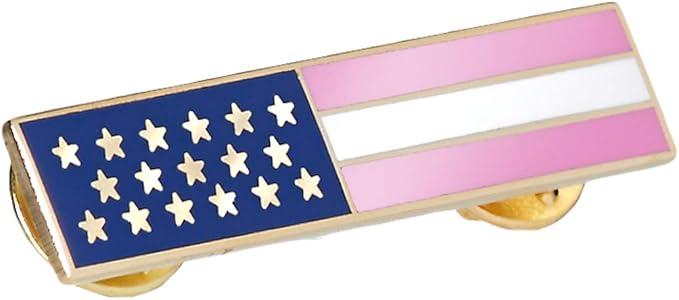 Amazon Com Police Officer Firefighter Pink Stripe American Flag Citation Medal Pin Gold Border Breast Cancer Awareness Clothing
