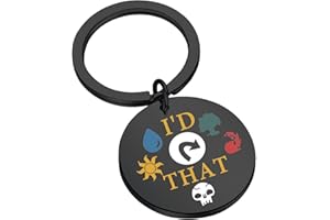FAADBUK MTG Player Gift MTG Card Game Lover Gift Magic Cards Gifts MTG I’d Tap That Keychain for Gamer