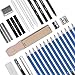 GHB 36Pcs Drawing Pencils Sketching Supplies Art Pencils with Erasers Portable Kit Bag Sketchpad