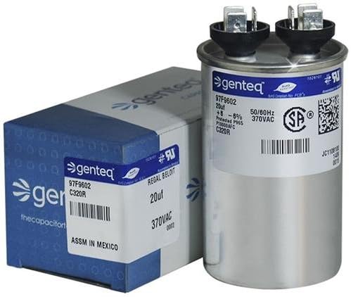 46W19 - 20 uf MFD 370 Volt VAC - Lennox Round Run Capacitor Upgrade