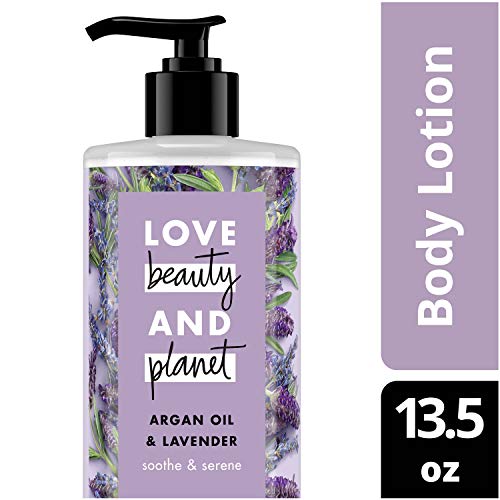 Love Beauty and Planet Argan Oil & Lavender Body Lotion, Soothe & Serene, 13.5 oz
