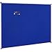 XBoard Notice Board Felt Blue, 48 x 36 inch, Aluminum Framed, Wall Mounted Fabric Message Board, 10 Colorful Push Pins Included for Display and Presentation