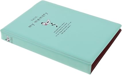 Amazon Co Jp フォトアルバム 80枚用 写真収納ケース 5インチ 子供成長 記念写真集 Puレザー Pvc材質 緑 文房具 オフィス用品