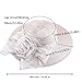 WELROG Women's Derby Church Dress Hat - Wide Brim Floppy Floral Ribbon UPF Protection Wedding Sun Hats(Khaki)
