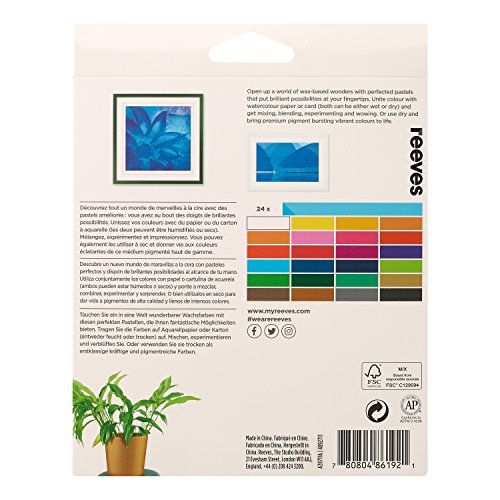 Reeves Water Soluble Wax Pastels, Set of 24 - Thumbnail 2