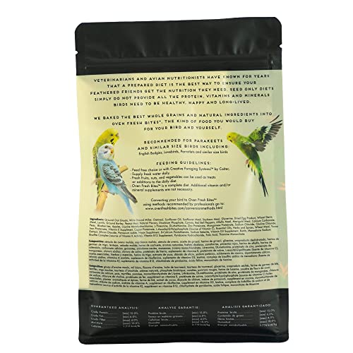 Oven Fresh Bites, Classic Formula Bird Food, Baked Avian Diet, for ExtraSmall Parakeets, 14 oz