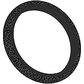 Leopard Steering Wheel Covers Non Slip Neoprene Steering Wheel Protector Cover Universal 15 Inch for Men Women (Black Green Grey)