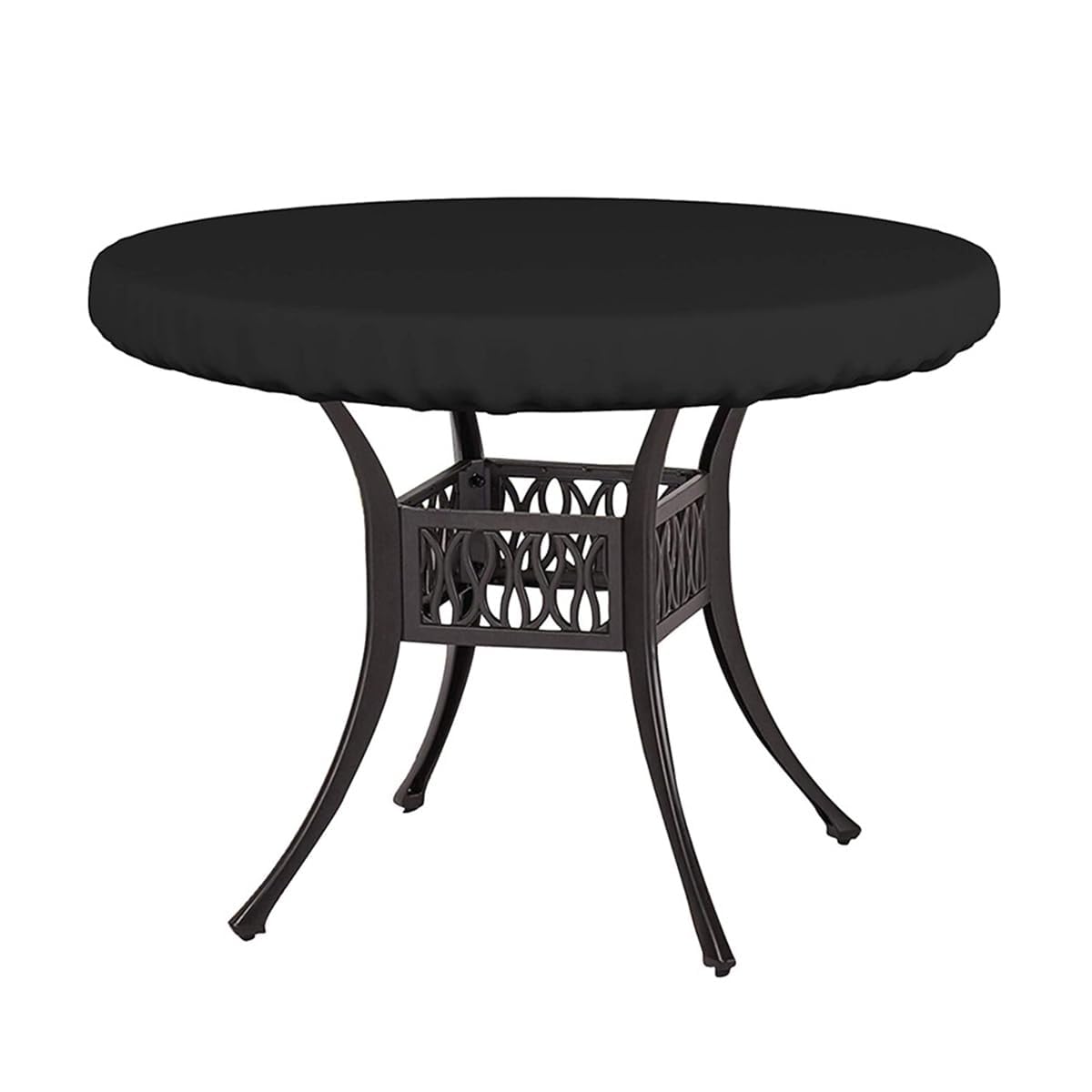 ZONADAH Round Garden Table Covers 76x10cm Waterproof Circular Garden Table Top Covers Heavy Duty Oxford Fabric Anti-UV Outdoor Furniture Covers for Patio Black